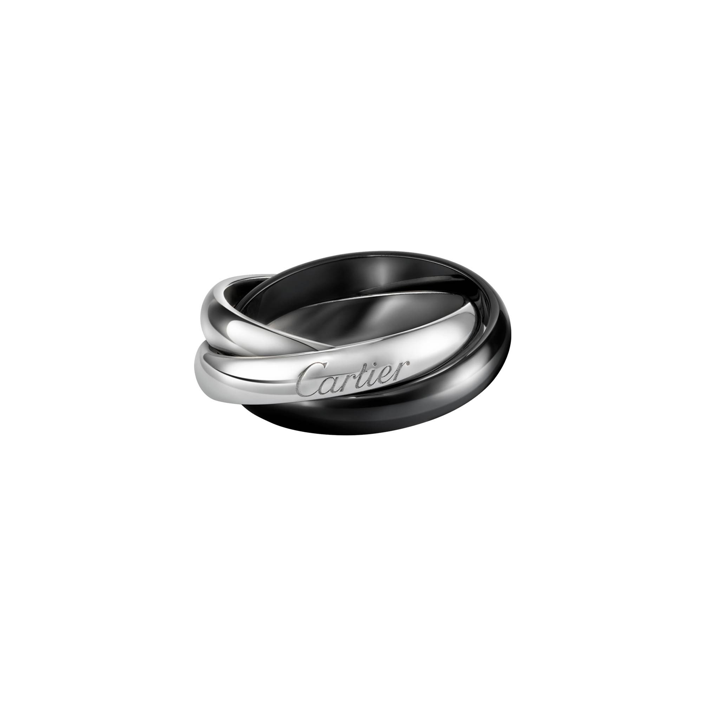 CARTIER TRINITY RING, CLASSIC CERAMIC B4095600